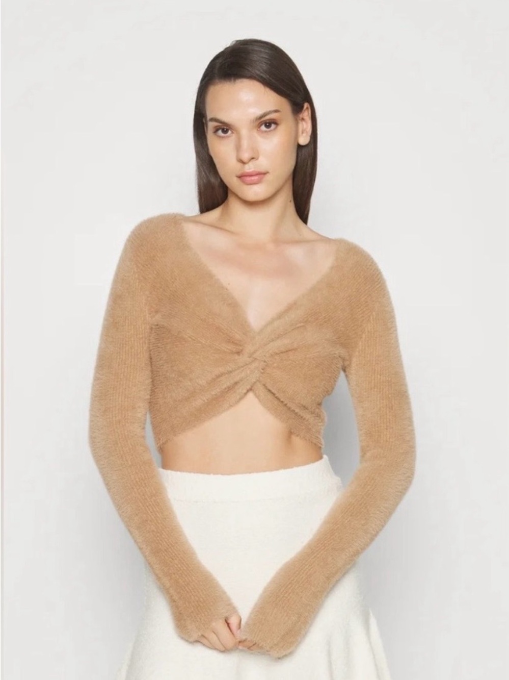 twist reversible cropped sweater